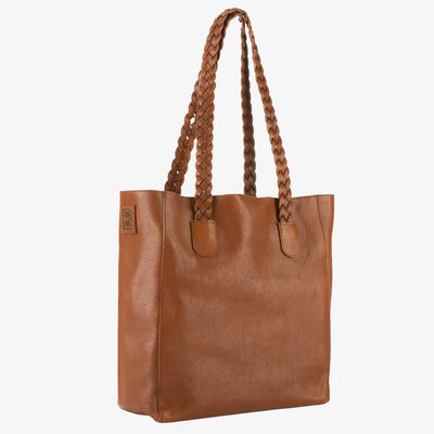 Ana Braided Vachetta Leather Tote Bag
