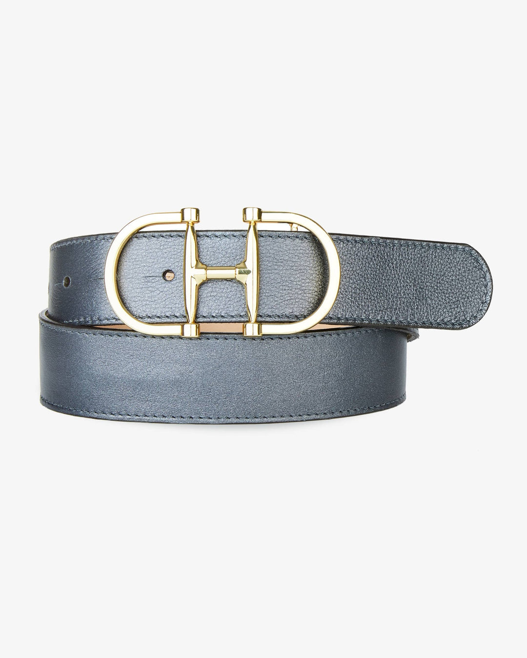 Brave Kasi Leather Belt in Crystal Grey with Silver Buckle Kasi Pebbled BRAVE Leather Belt -- Custom Made for You main image 2
