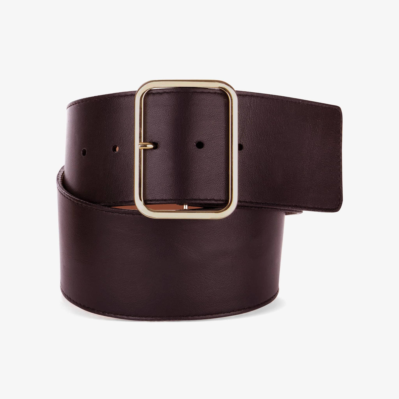 WIDE clear gold buckle plus size belt - Meri's Boutique