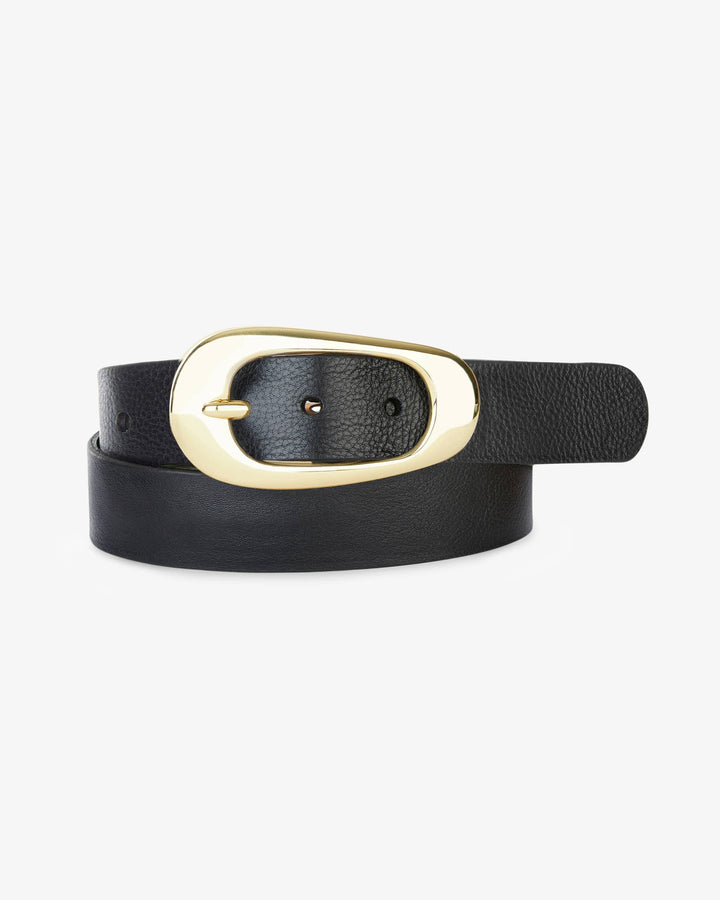 BRAVE Wide Black Leather Waist Belt with Silver and Gold Chevron Accents size S The Wide Belt – BRAVE Leather main image 4