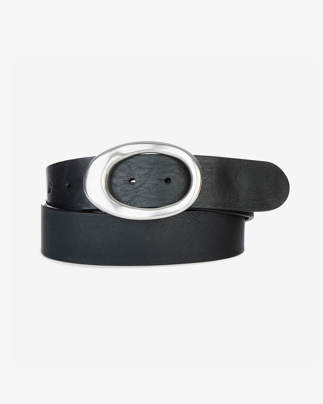 Brave size 34 black wide leather belt with silver buckle Brave size 34 black wide leather belt with silver buckle  main image 4
