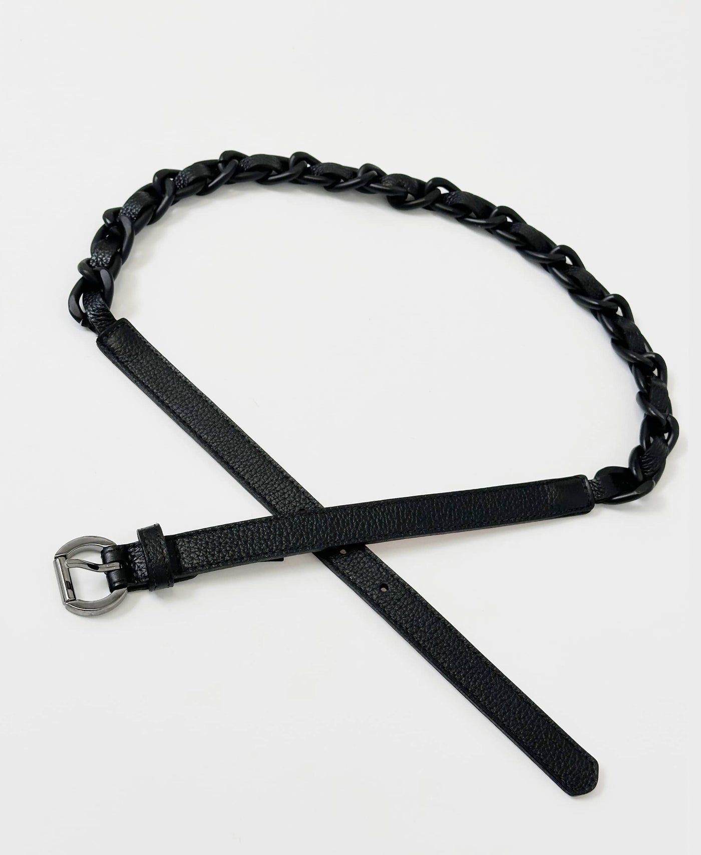 Mikke Pebbled Black/Black Chain - 34